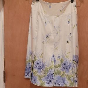 Silk floral skirt